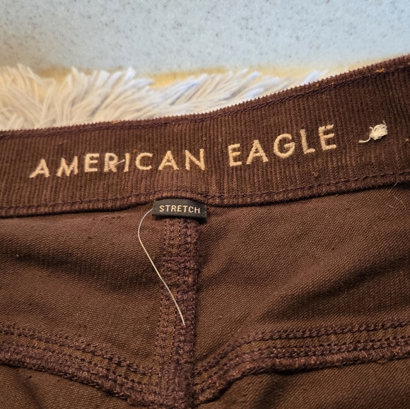 American Eagle 90's Straight Leg Brown Corduroy Pants Size 8 - Picture 2 of 16